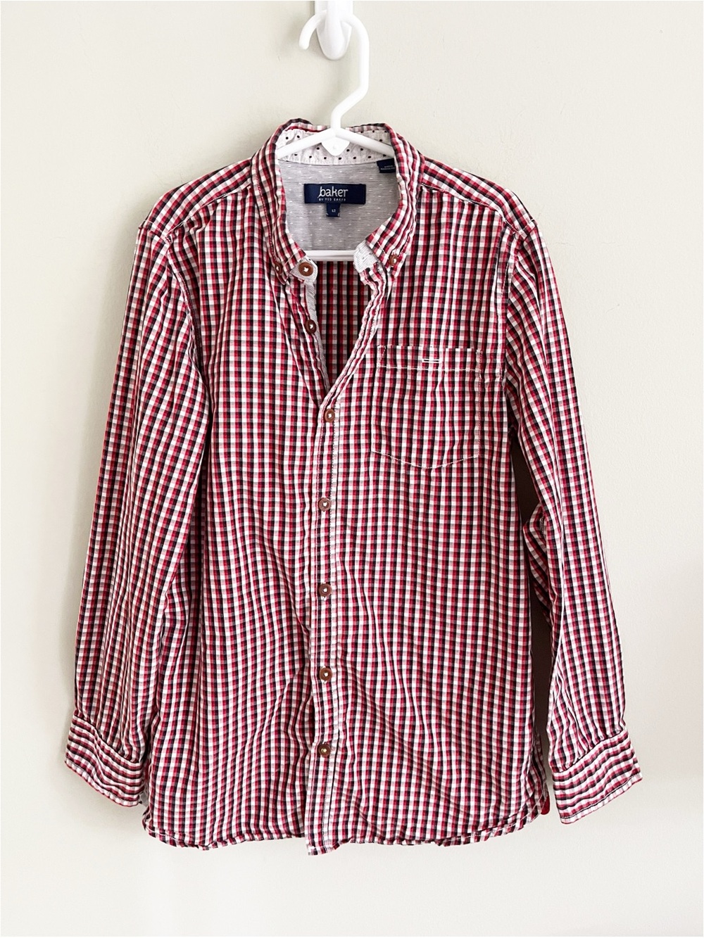 Baker by Ted Baker boys plaid button-down shirt